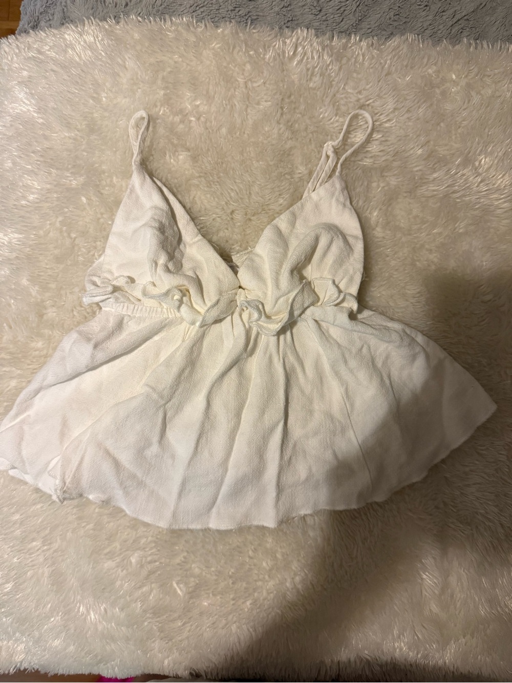 Garage white babydoll top